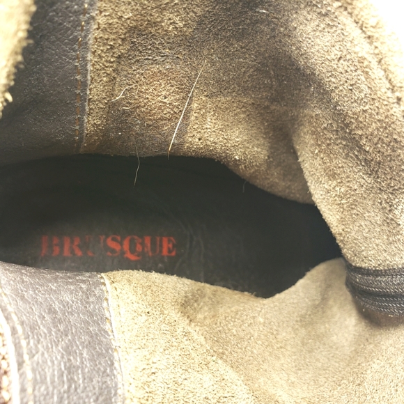 Brusque Tan Light Brown Suede Leather Ankle Boots With Tassels. Women's Size 7.5 - Picture 10 of 11